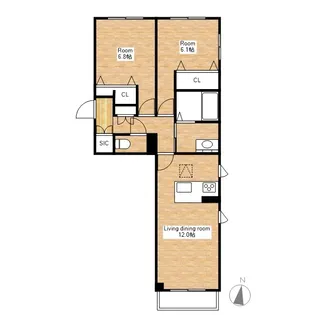 滋賀県長浜市八幡中山町【マンション】の間取り
