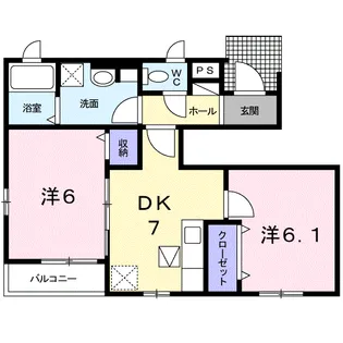 プロムナード・A【1階】の間取り