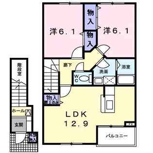 ソレアード カーサA【2階】の間取り
