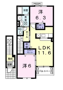 エル フィオーレ【2階】の間取り