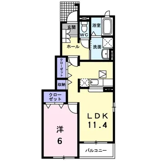 エステート ピア【1階】の間取り