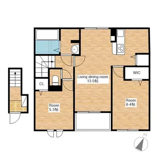 滋賀県長浜市祇園町【アパート】の間取り