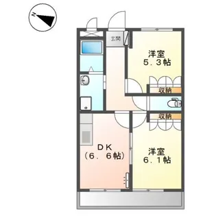 シャルマンコート1番館【1階】の間取り