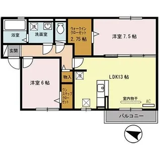 グレイスソシアキトロ【1階】の間取り