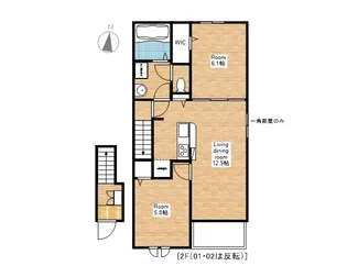 滋賀県長浜市三ツ矢町【アパート】の間取り