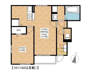 滋賀県長浜市三ツ矢町【アパート】の間取り