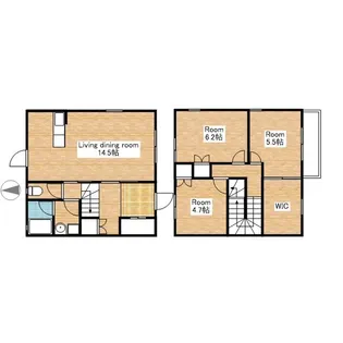 滋賀県長浜市三ツ矢元町【テラスハウス】の間取り