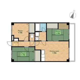 River side 11【203号室】の間取り