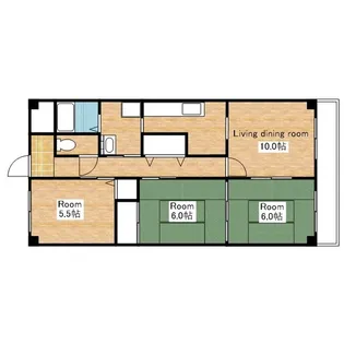 びわこマンション【603号室】の間取り
