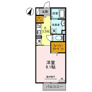 アヴァンセリーヴ米原【202号室】の間取り