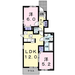 プラシード J.【1階】の間取り