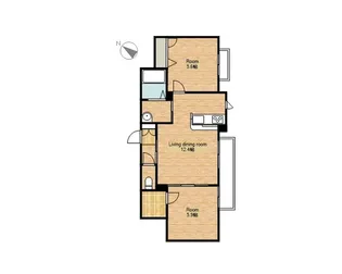 カームアングル【108号室】の間取り