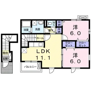 アメニティ ハウス【2階】の間取り
