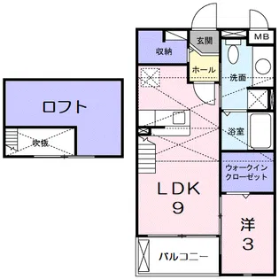 サンルーラルA【2階】の間取り