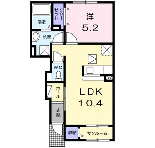 サンリットハウス【1階】の間取り