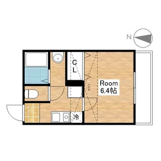 ヴィラ神照【105号室】の間取り