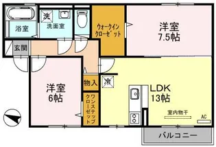 グレイスソシアキトロ【2階】の間取り