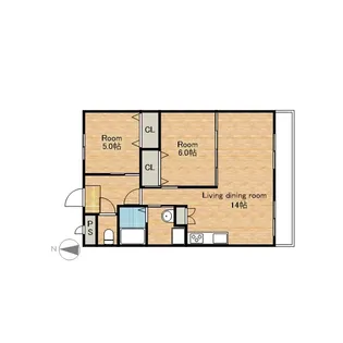 コーポTAMENAGA【403号室】の間取り