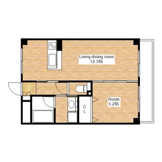 apartment417【4階】の間取り