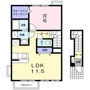 ノール・アンソレイエ・S【2階】の間取り