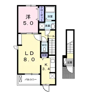 CREVIA【2階】の間取り