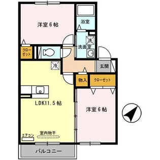 セジュールアースマーシⅣ【2階】の間取り