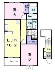 フォンテーヌ【2階】の間取り