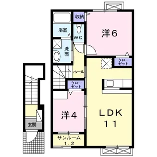 サンリットハウス【2階】の間取り