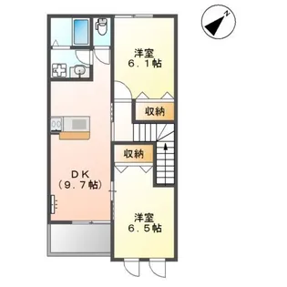 クレシアⅡ【2階】の間取り