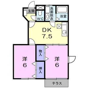 ラルジュ【1階】の間取り