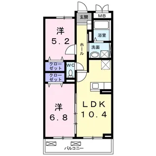 カトル アンソレイエ【3階】の間取り