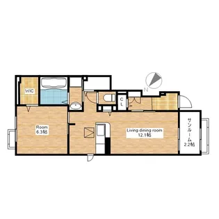 滋賀県近江八幡市中小森町【アパート】の間取り