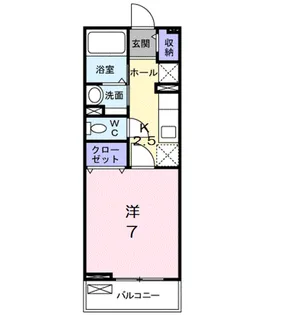 プレーヌアンソレイエNorth【2階】の間取り