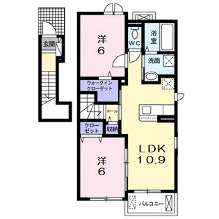 ピースマイル【2階】の間取り