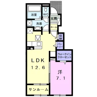 プルメリアⅡ【1階】の間取り
