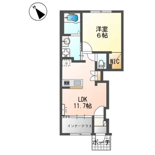 グランドソレーユⅡ番館【1階】の間取り