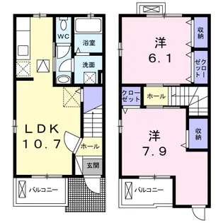 ジェントリーパレス【1階】の間取り