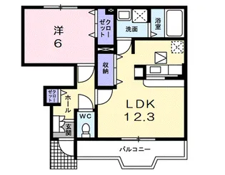 ヴァルト サイテ【1階】の間取り