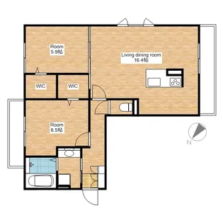 Canal寿 A棟【1階】の間取り