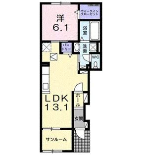 Yフォレスト五個荘【1階】の間取り