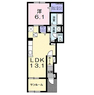 Yフォレスト五個荘【1階】の間取り