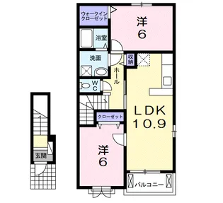Riria Ⅶ Ⅴ【2階】の間取り
