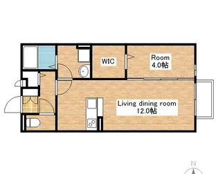 滋賀県近江八幡市中村町【アパート】の間取り