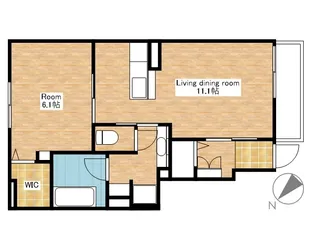 滋賀県近江八幡市中小森町【アパート】の間取り