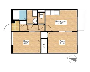 滋賀県近江八幡市堀上町【アパート】の間取り