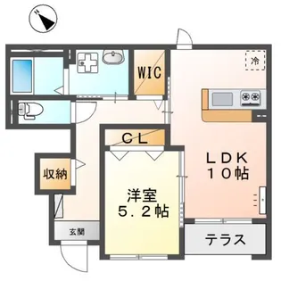 ガーデンフレッサ【1階】の間取り