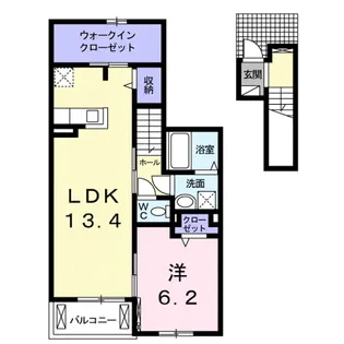 ベストウォール篠原【2階】の間取り
