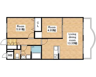 滋賀県近江八幡市白鳥町【マンション】の間取り