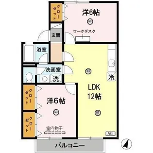アーバングリーン【2階】の間取り