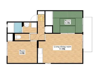 滋賀県野洲市冨波甲【アパート】の間取り